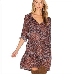 Anthropologie Sanctuary long sleeve paisley printed dress SMALL